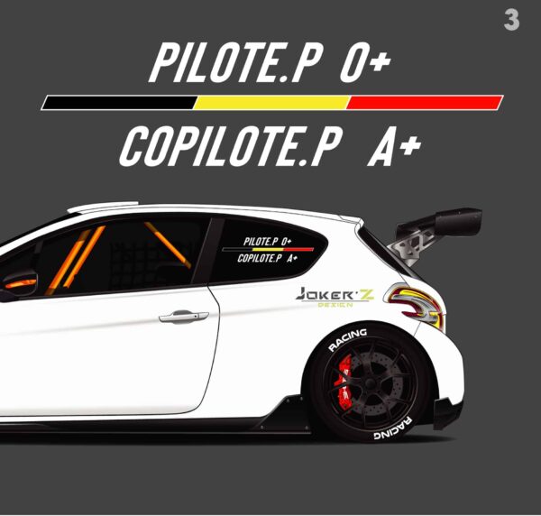 Stickers Pilote/Copilote – Image 4