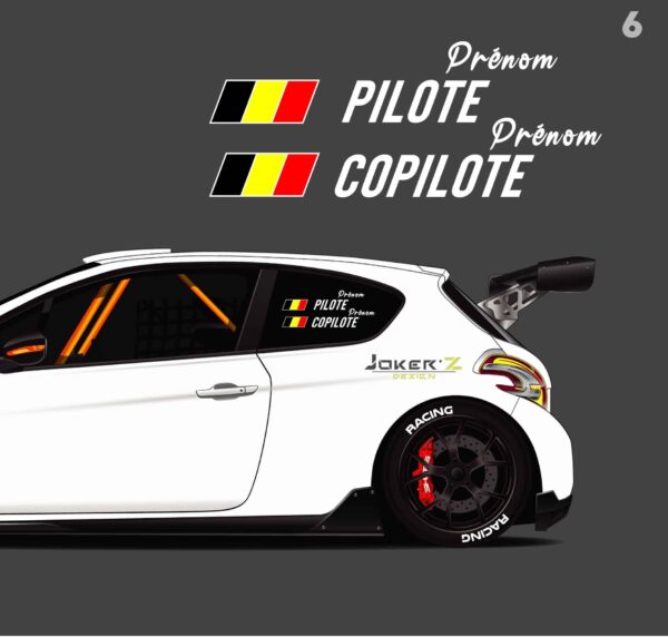 Stickers Pilote/Copilote – Image 7