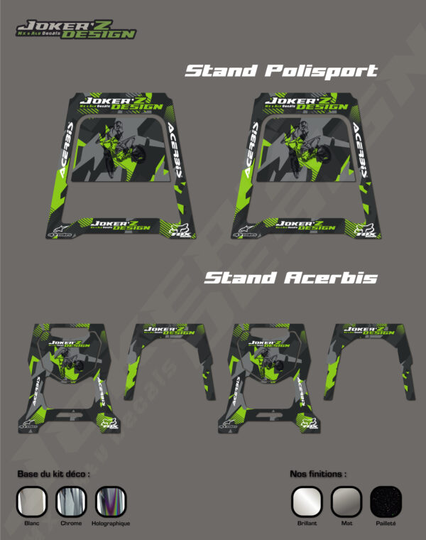 Kit déco 100% personnalisé - Stand / Support moto